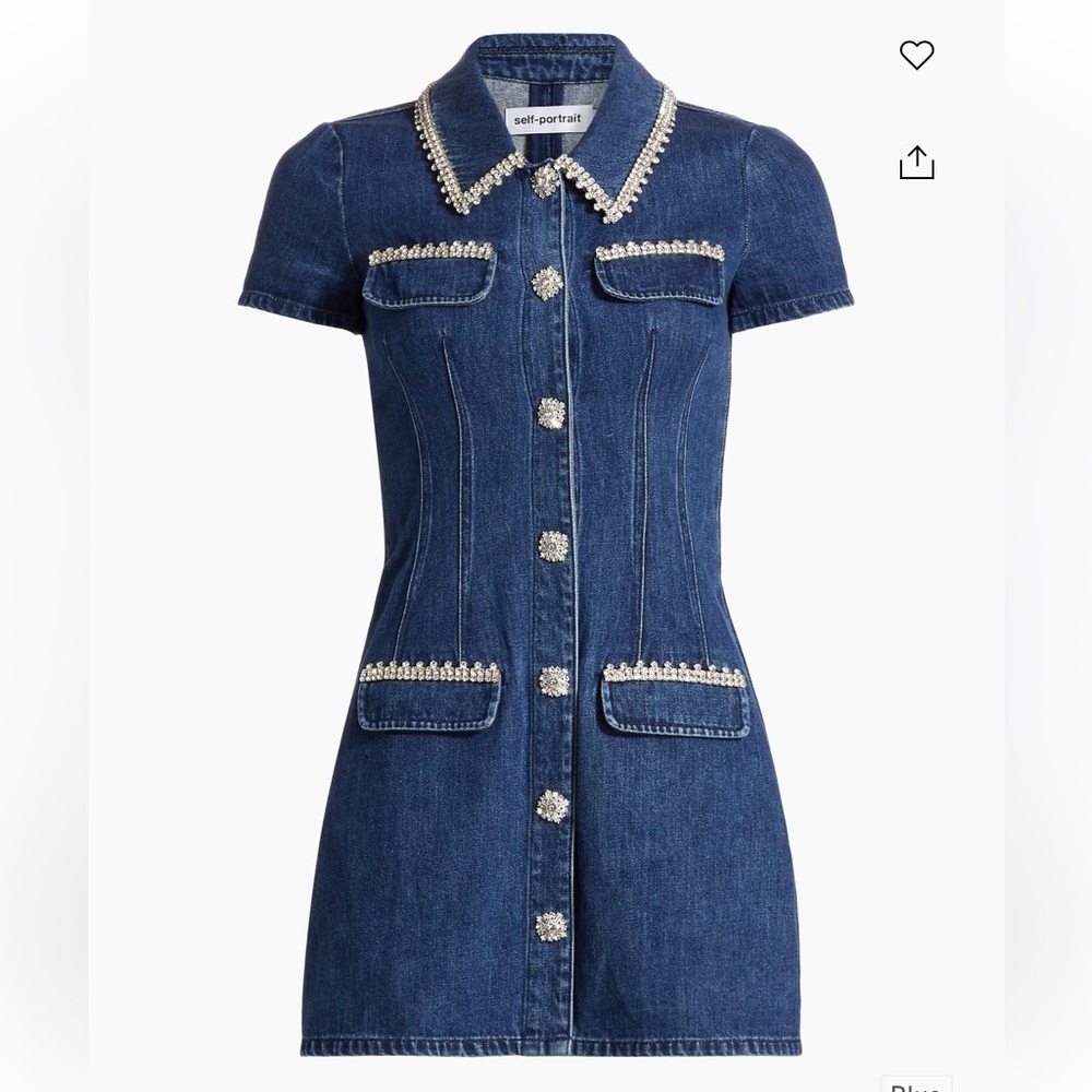 Denim self portrait dress size 10 worn 1 time